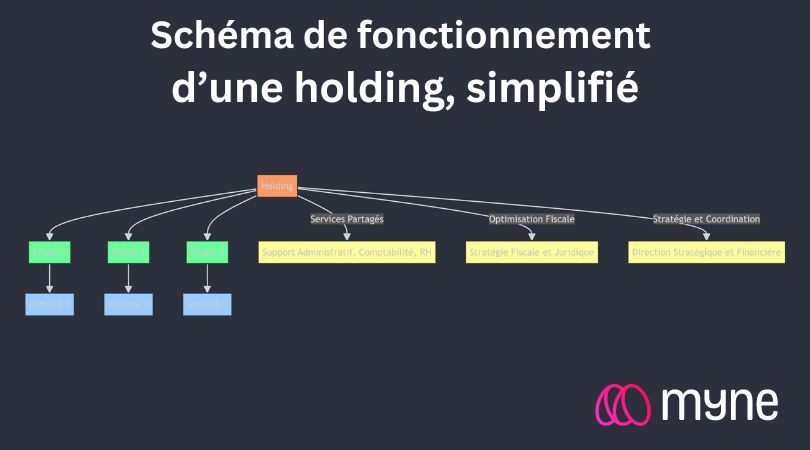 Schéma de fonctionnement
d’une holding, simplifié
