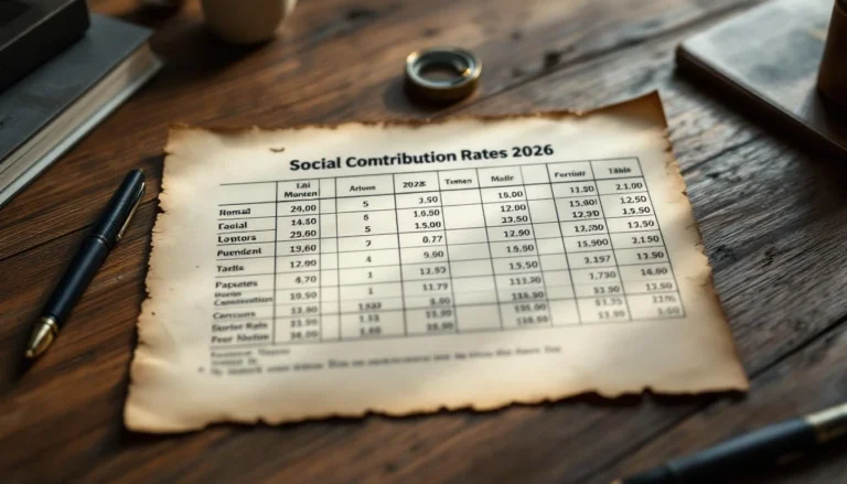 Taux de cotisations sociales 2026