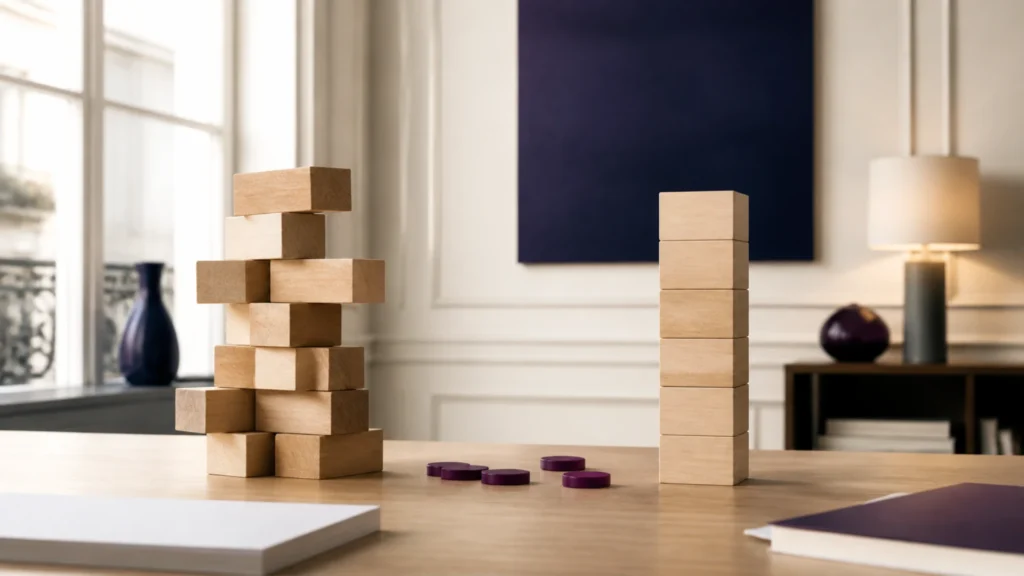Pile irrégulière et pile normalisée illustrant les retraitements de l’EBITDA