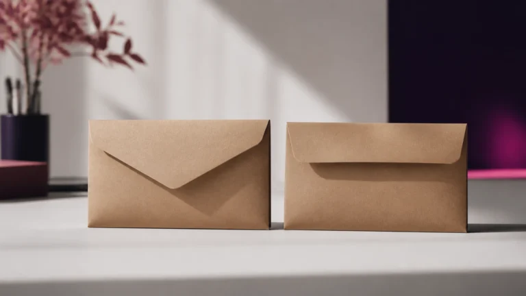 Deux enveloppes identiques, l'une scellée et l'autre simplement rabattue