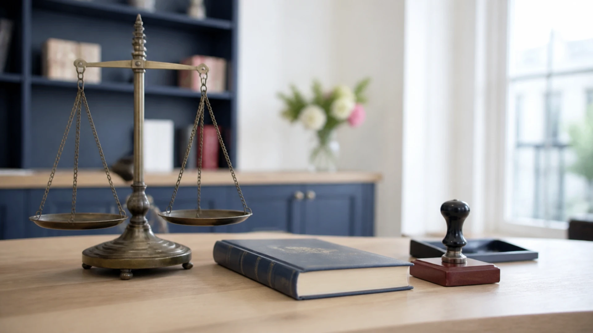Balance d'officine ancienne posée sur un comptoir près d'un registre fermé