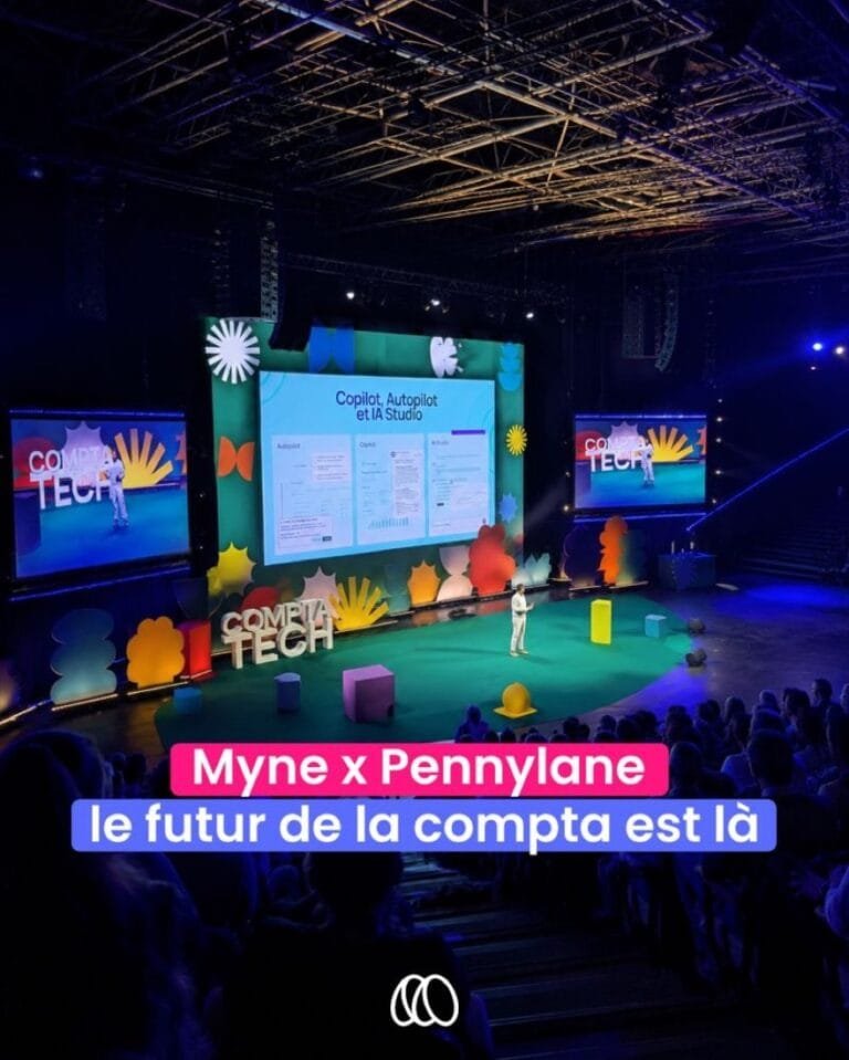 La scène de ComptaTech 2026, l’événement Pennylane suivi par l’équipe Myne